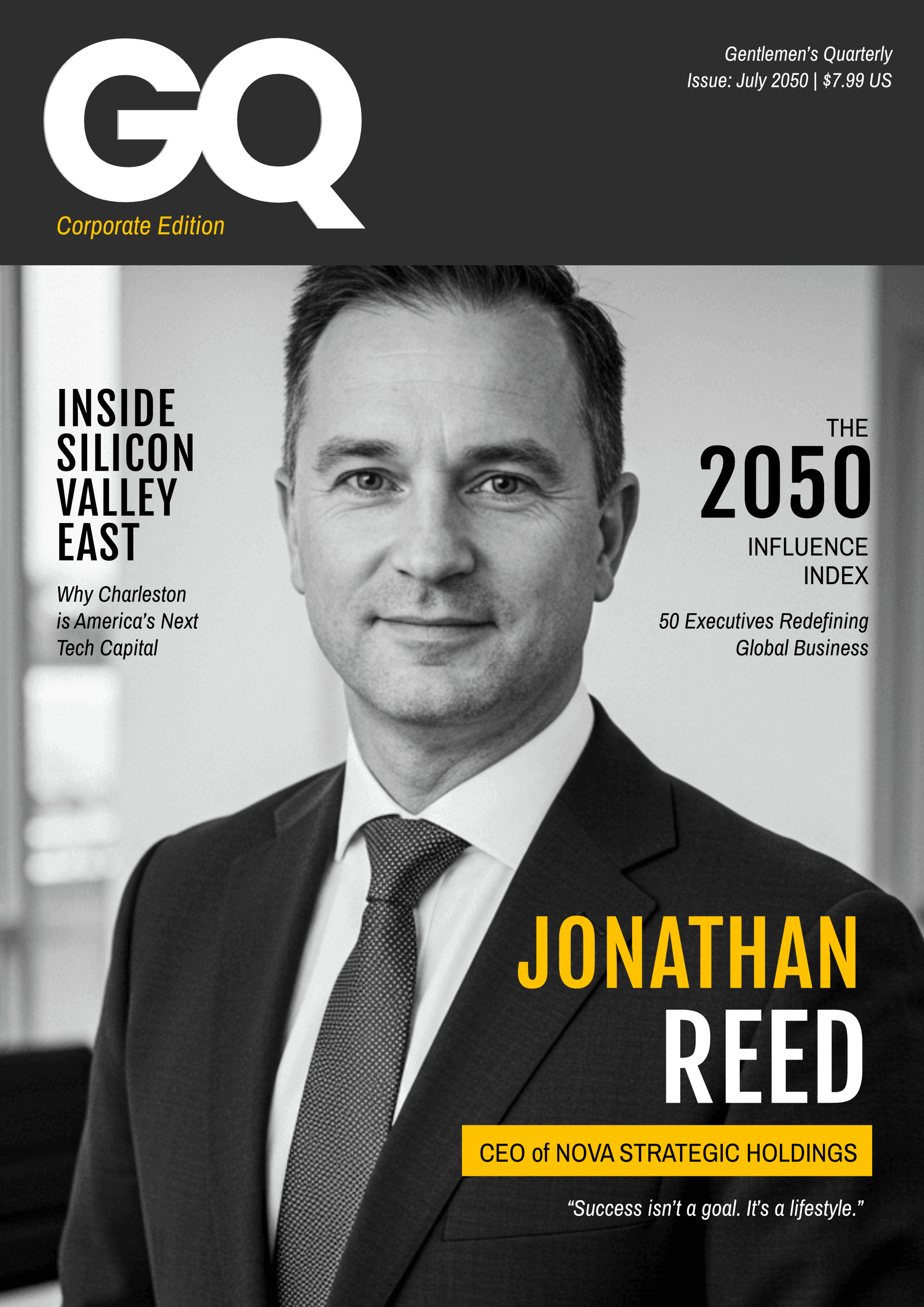 GQ Corporate magazine cover template